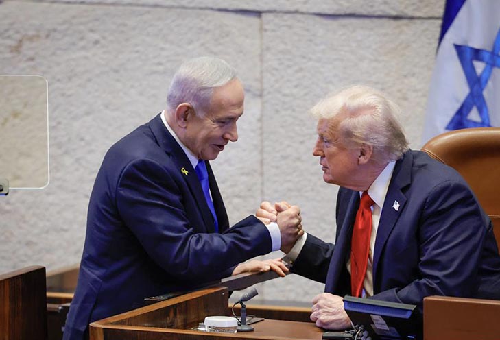 טראמפ ונתניהו בכנסת